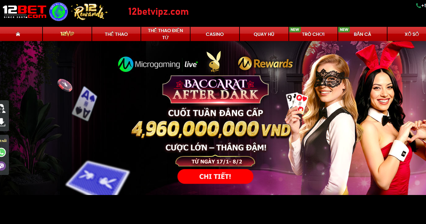 Tham gia chơi casino trực tuyến tại 12bet